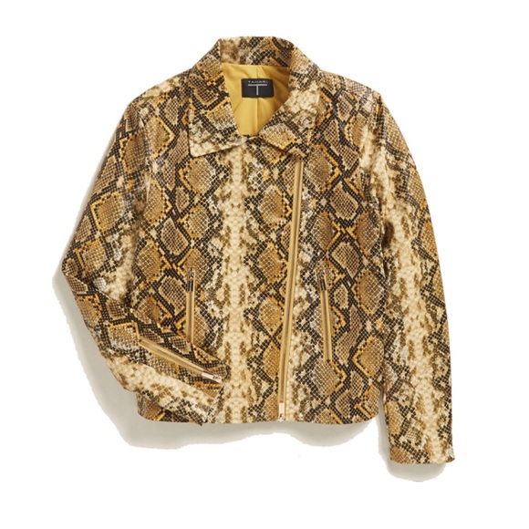 Tahari snake effect faux leather jacket - Picture 3 of 3